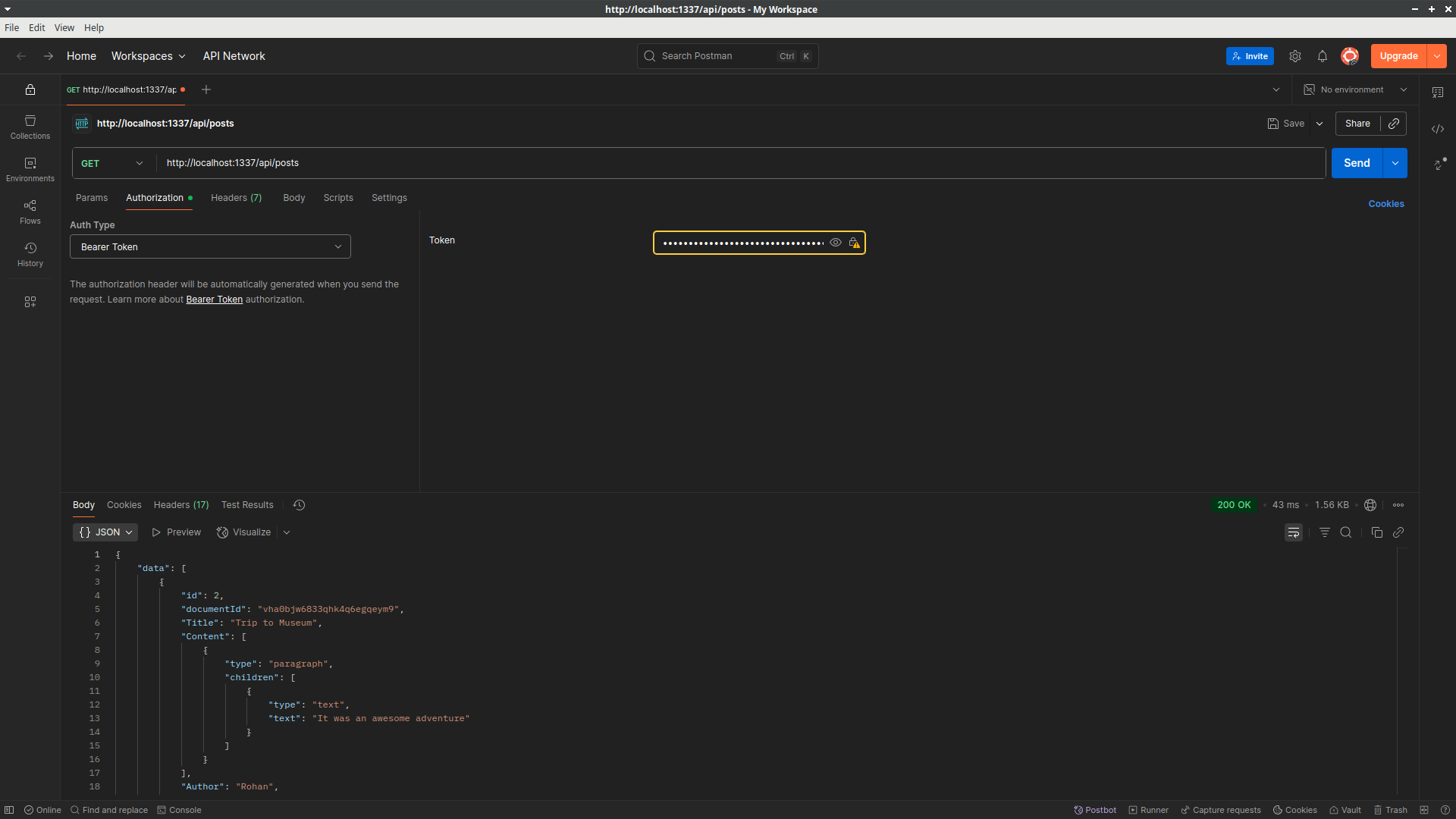 API Request Example