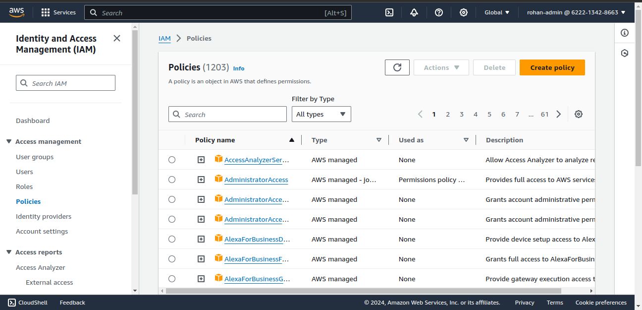 policy dashboard